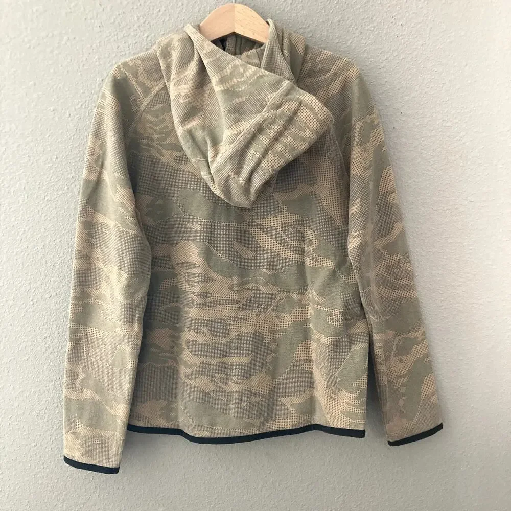 Gap Fit Full Zip Hoodie - Pixelated Camo - Tan - 8 Medium